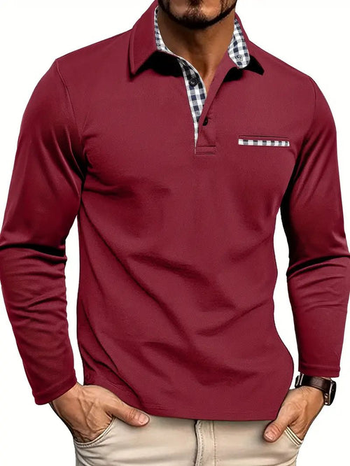 ALESSANDRO™ | Polo Premium con Detalles a Cuadros - vittoria stile