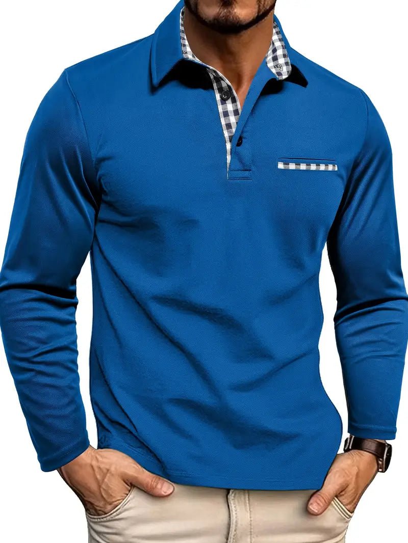ALESSANDRO™ | Polo Premium con Detalles a Cuadros - vittoria stile