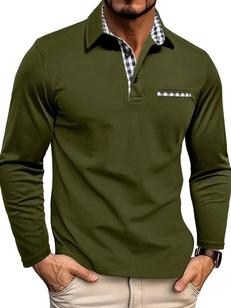 ALESSANDRO™ | Polo Premium con Detalles a Cuadros - vittoria stile