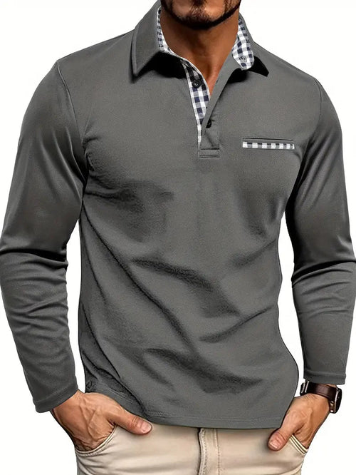 ALESSANDRO™ | Polo Premium con Detalles a Cuadros - vittoria stile