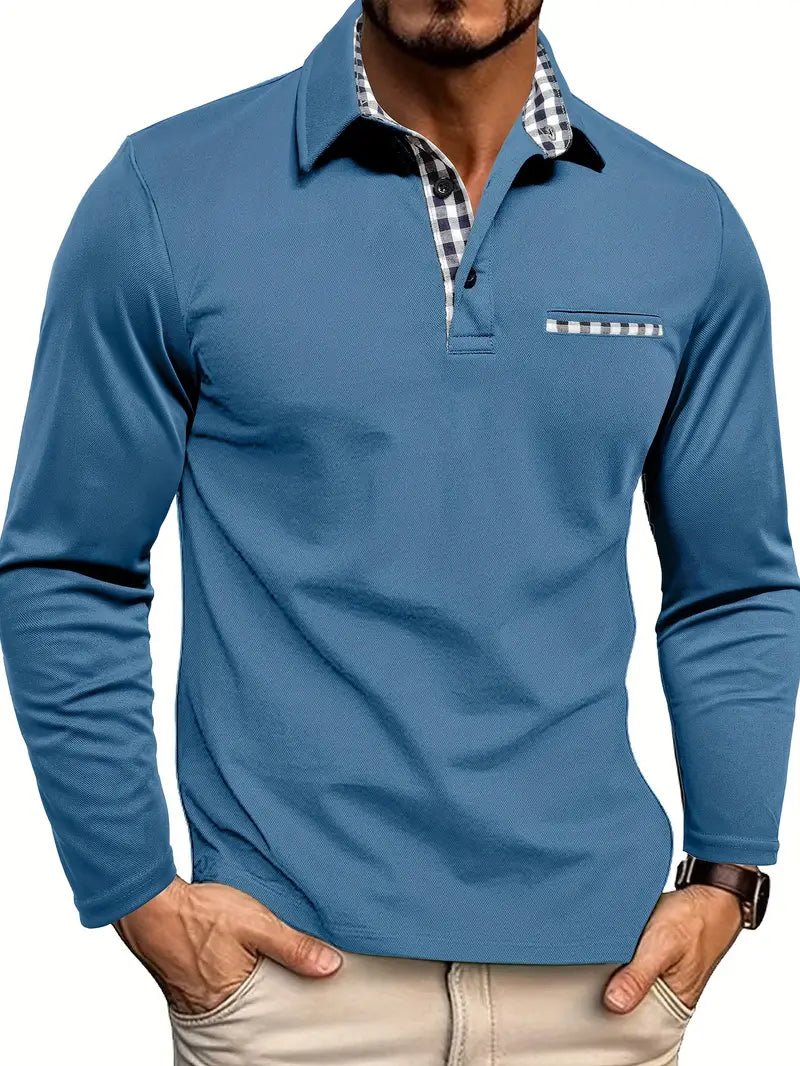 ALESSANDRO™ | Polo Premium con Detalles a Cuadros - vittoria stile