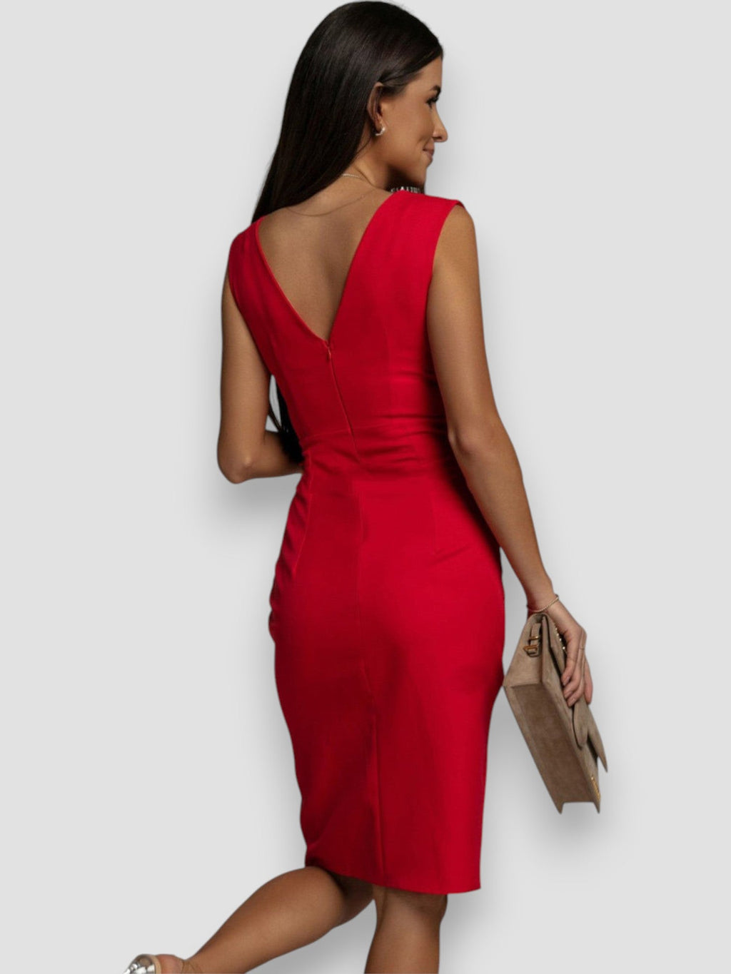 ALESSIA | Vestido en V con Aberturas Laterales - vittoria stile