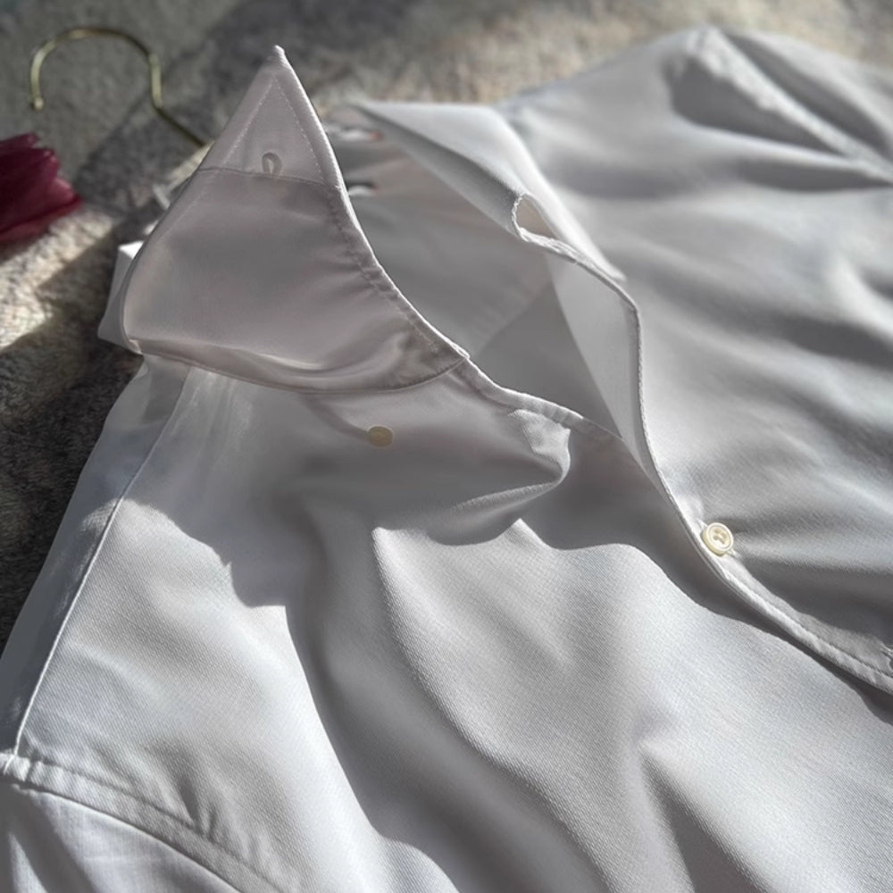 ALFIERI™ | Camisa Slim con Cuello en V - vittoria stile