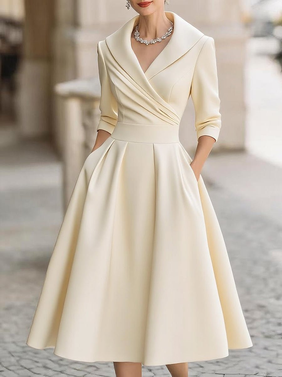 ALINA™|ABITO MIDI ELEGANTE - vittoria stile