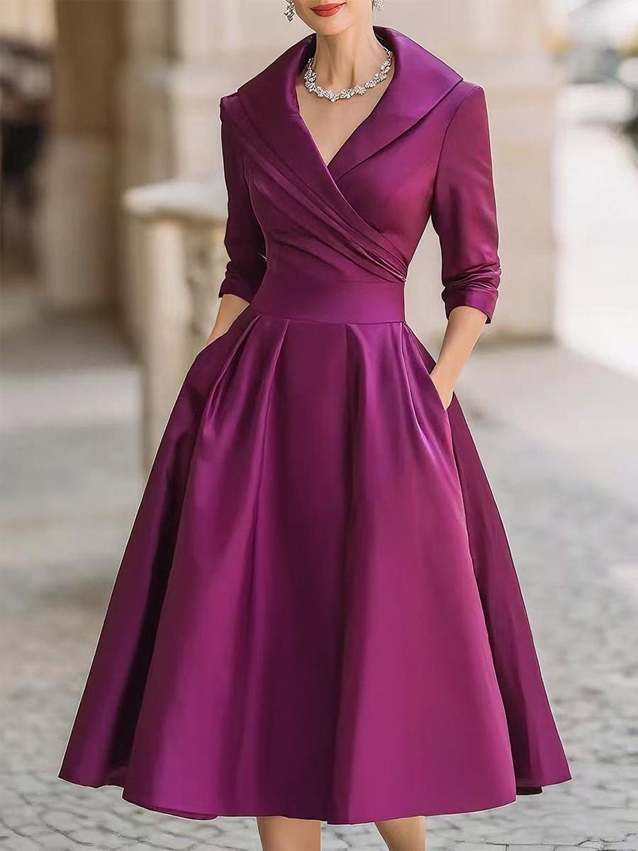 ALINA™|ABITO MIDI ELEGANTE - vittoria stile
