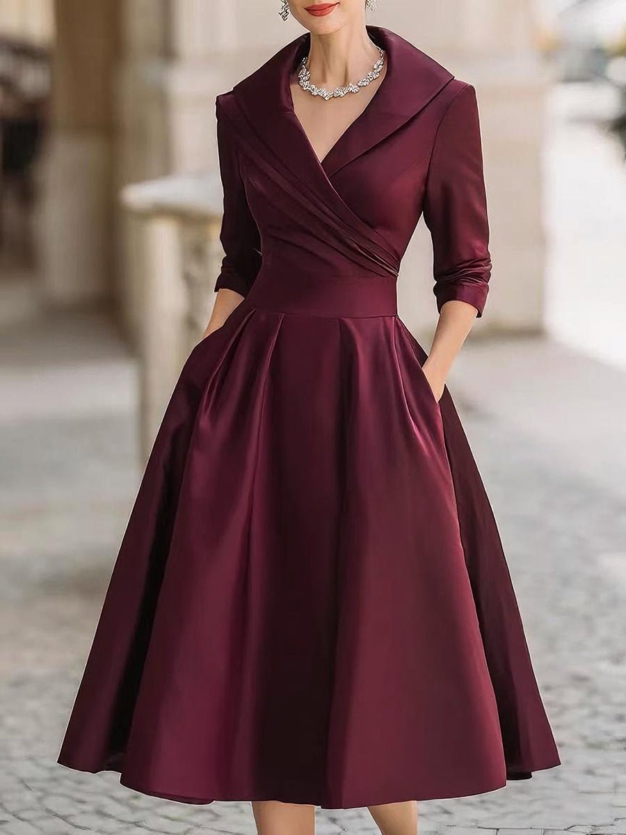 ALINA™|ABITO MIDI ELEGANTE - vittoria stile