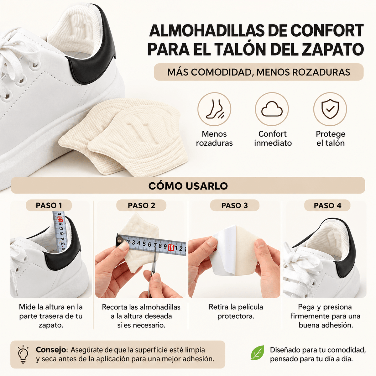 Almohadillas en el talón para mayor comodidad y absorción de impactos. - vittoria stile