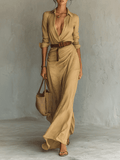 ALTEA™ | Vestido Maxi con Cinturón - vittoria stile