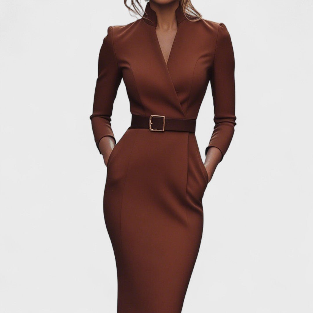 ALVA™ | Vestido Elegante con Cinturón - vittoria stile