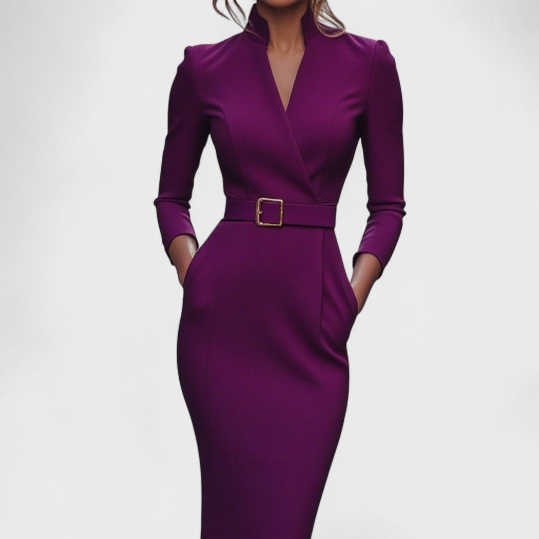 ALVA™ | Vestido Elegante con Cinturón - vittoria stile