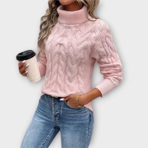 Amelia – Elegante suéter de punto con cuello alto - vittoria stile