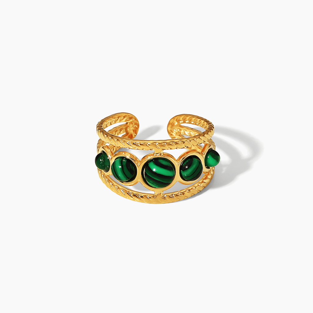 Anillo Amuleto - Moldavita - vittoria stile