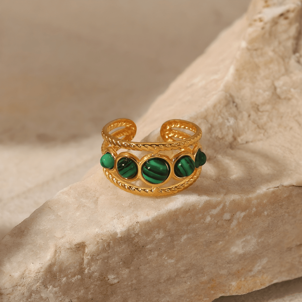 Anillo Amuleto - Moldavita - vittoria stile