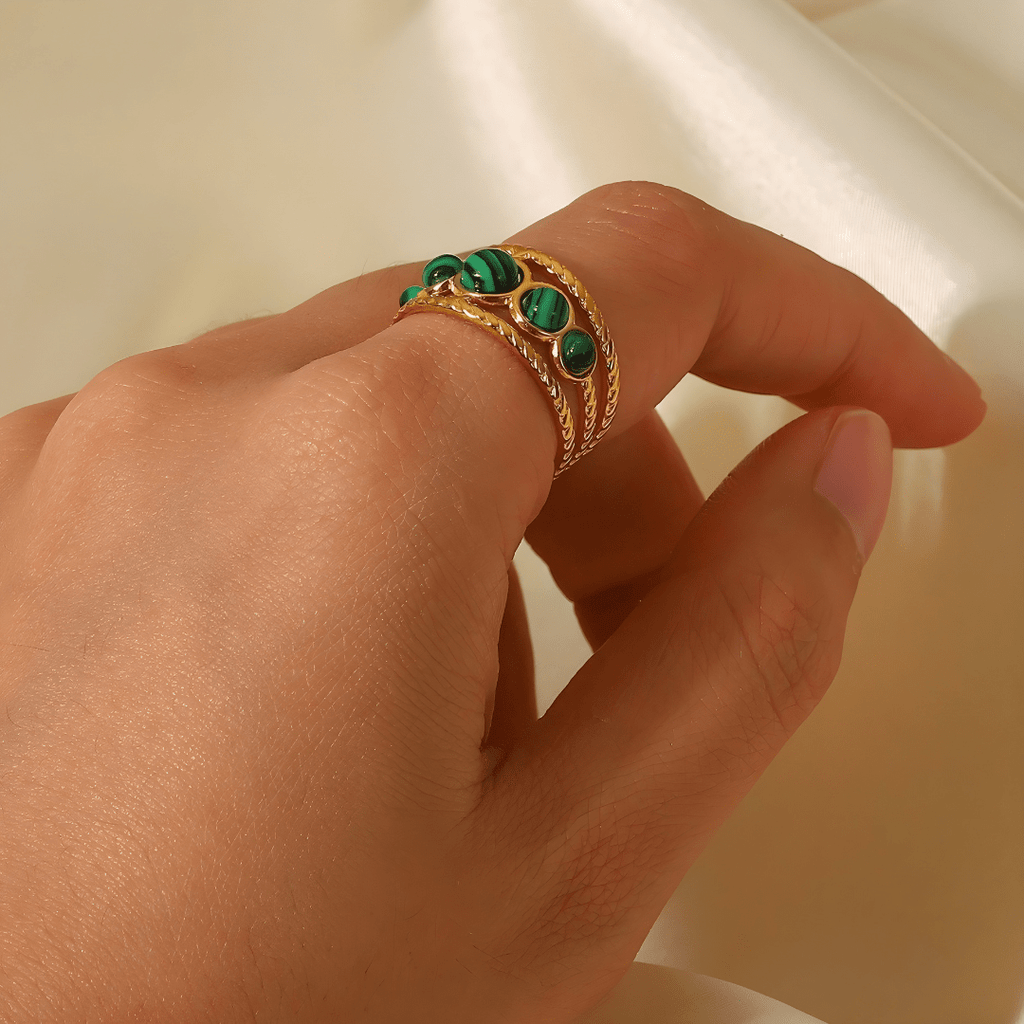 Anillo Amuleto - Moldavita - vittoria stile