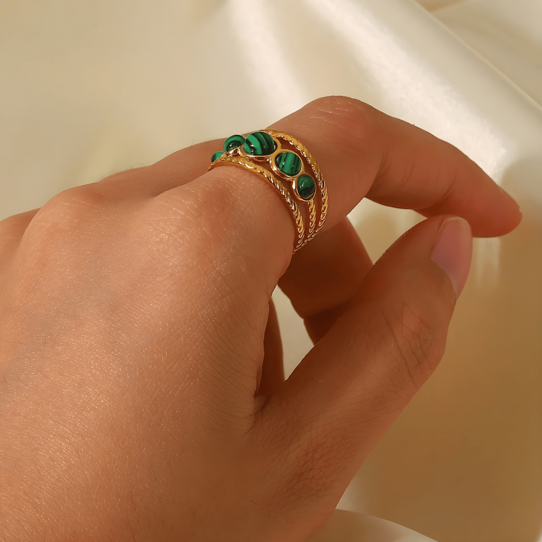Anillo Amuleto - Moldavita - vittoria stile