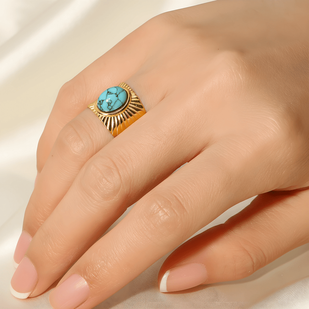 Anillo Amuleto - Turquesa - vittoria stile