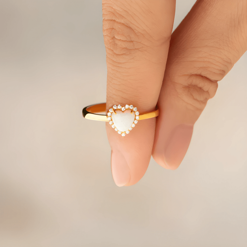 Anillo Corazón Ópalo - vittoria stile