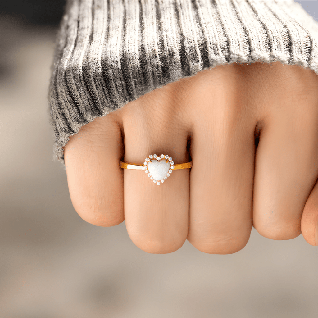 Anillo Corazón Ópalo - vittoria stile