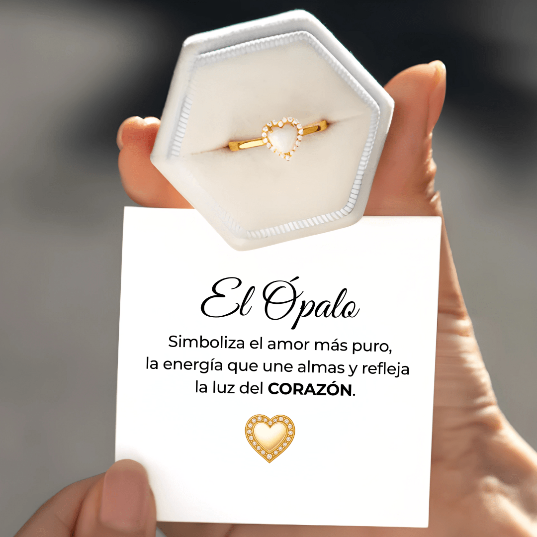 Anillo Corazón Ópalo - vittoria stile