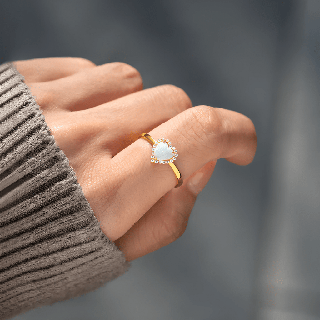 Anillo Corazón Ópalo - vittoria stile