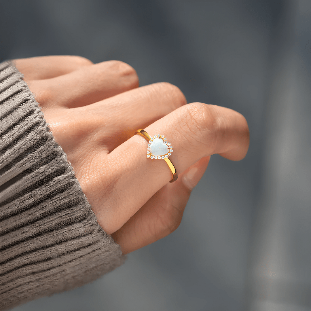 Anillo Corazón Ópalo - vittoria stile