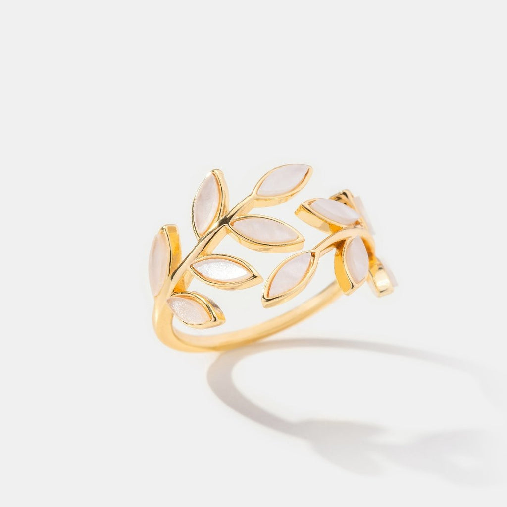Anillo de hoja de oro - vittoria stile