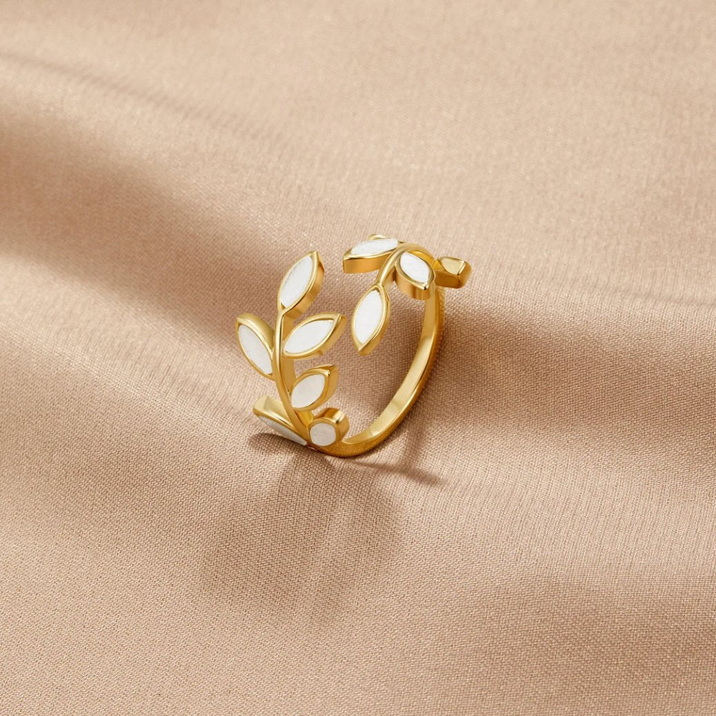 Anillo de hoja de oro - vittoria stile