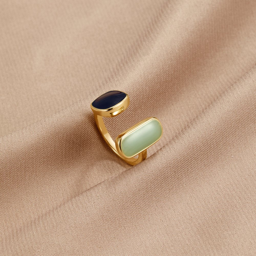 Anillo envolvente de aguamarina - vittoria stile