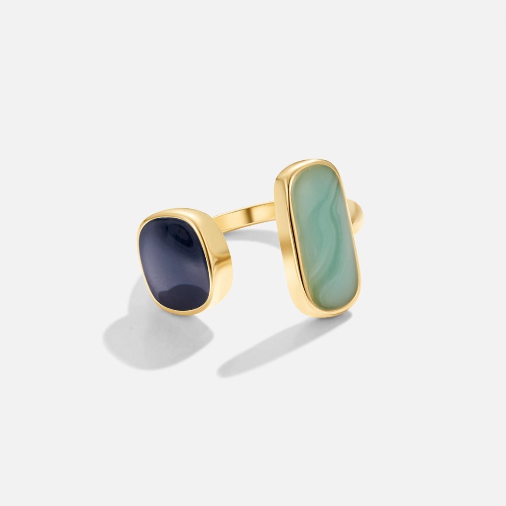 Anillo envolvente de aguamarina - vittoria stile