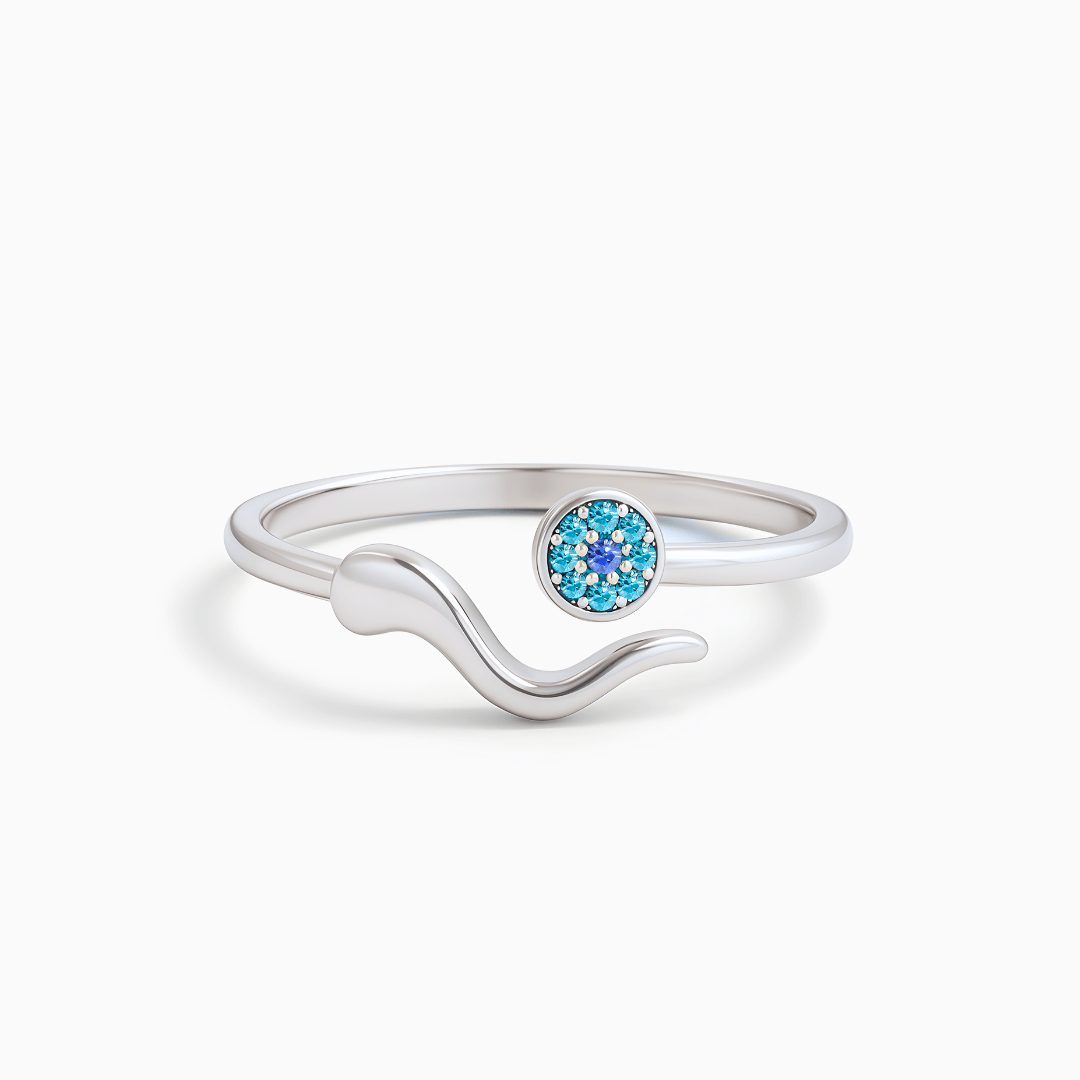 Anillo Evil Eye Wave - Amuleto - vittoria stile