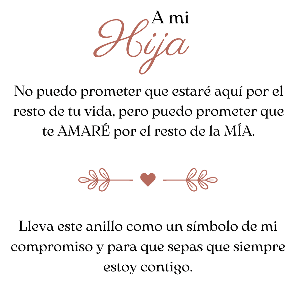 Anillo Promesa Eterna - A Mi Hija - vittoria stile