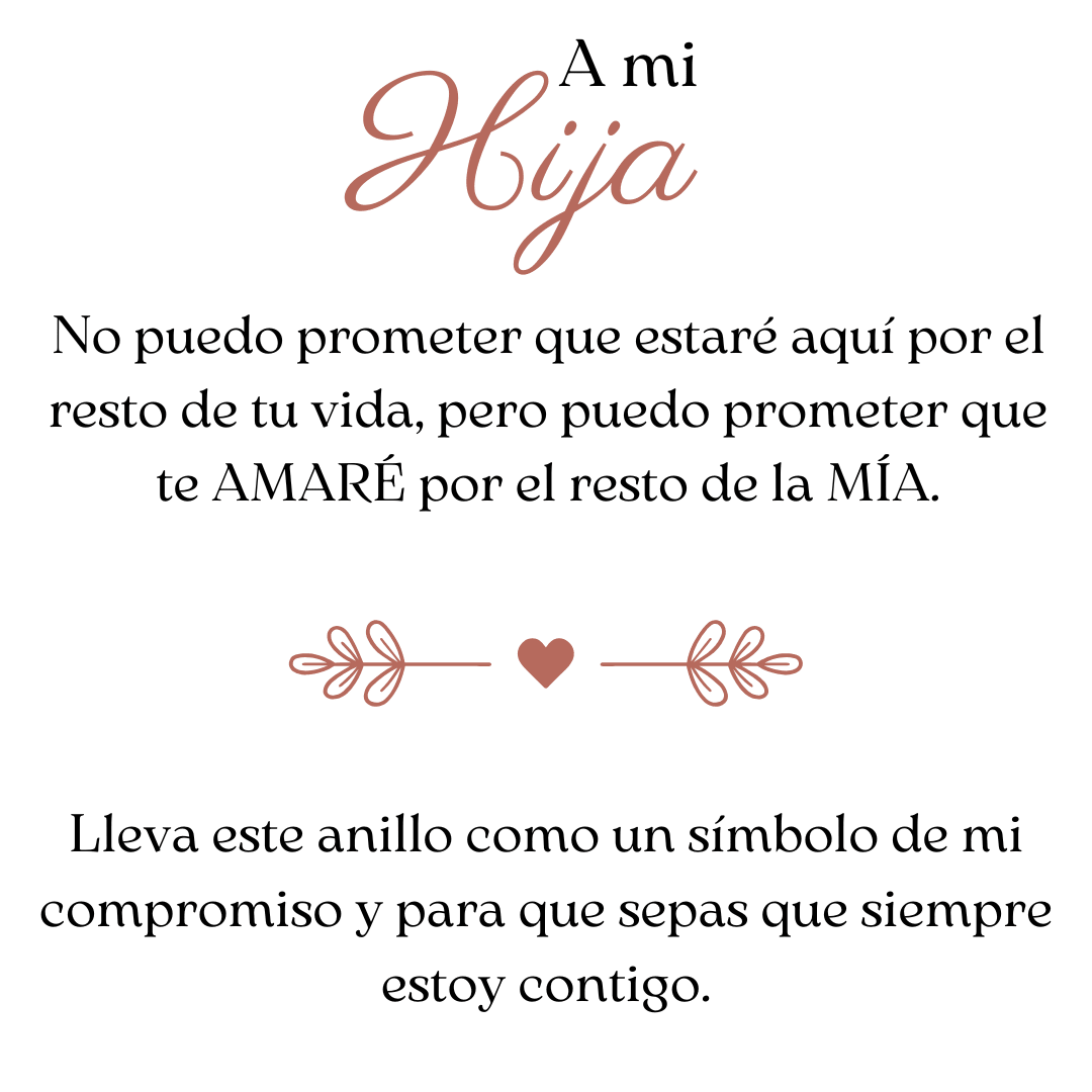Anillo Promesa Eterna - A Mi Hija - vittoria stile