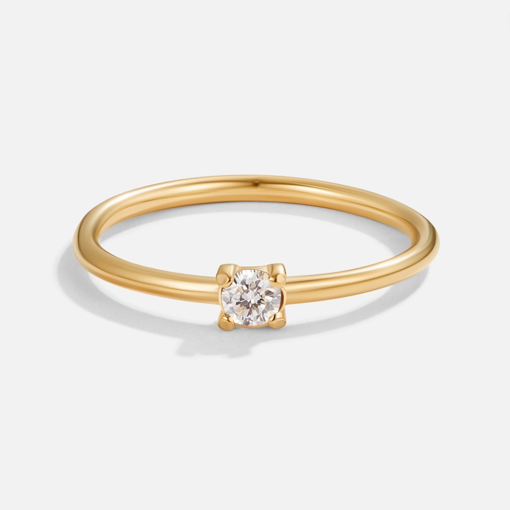 Anillos de oro de 18 quilates con piedra de nacimiento - vittoria stile