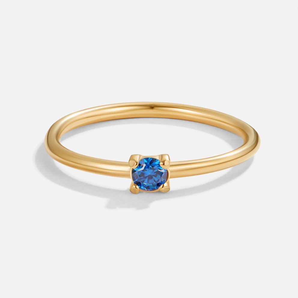 Anillos de oro de 18 quilates con piedra de nacimiento - vittoria stile