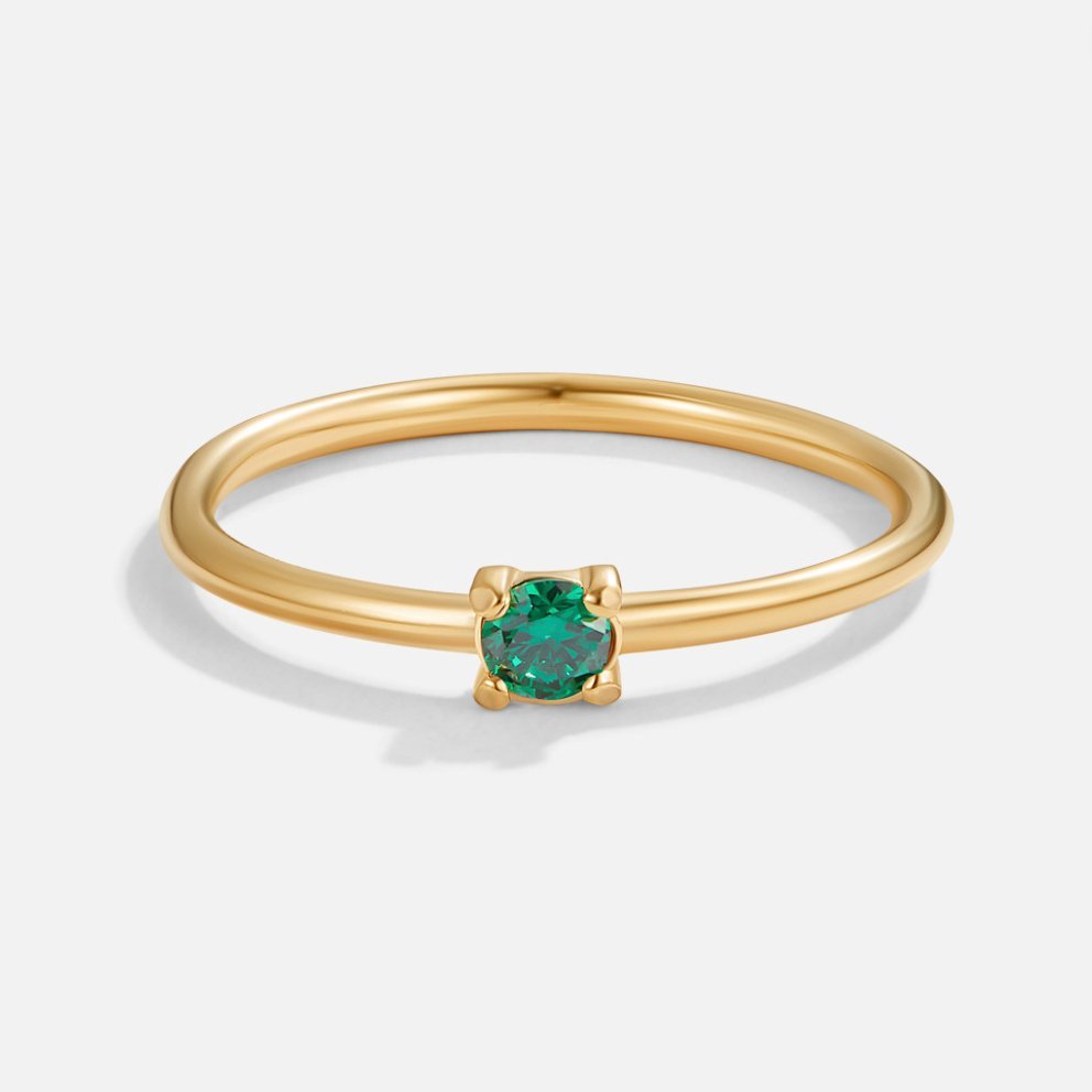 Anillos de oro de 18 quilates con piedra de nacimiento - vittoria stile