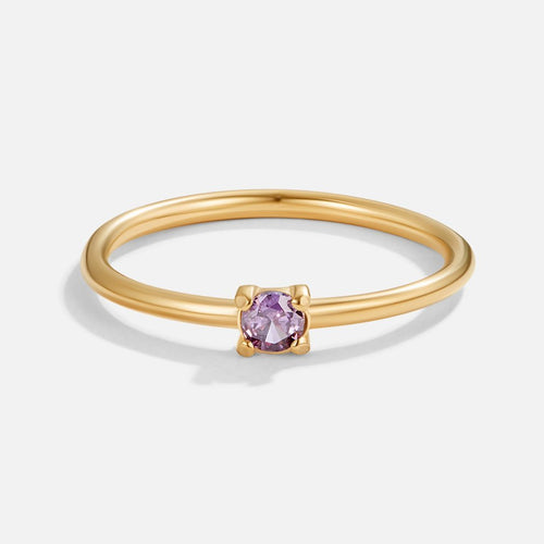 Anillos de oro de 18 quilates con piedra de nacimiento - vittoria stile