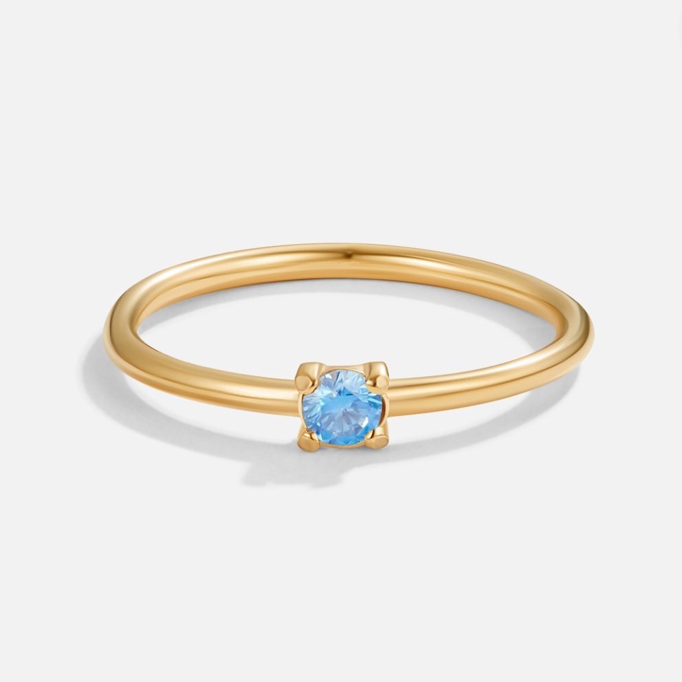 Anillos de oro de 18 quilates con piedra de nacimiento - vittoria stile