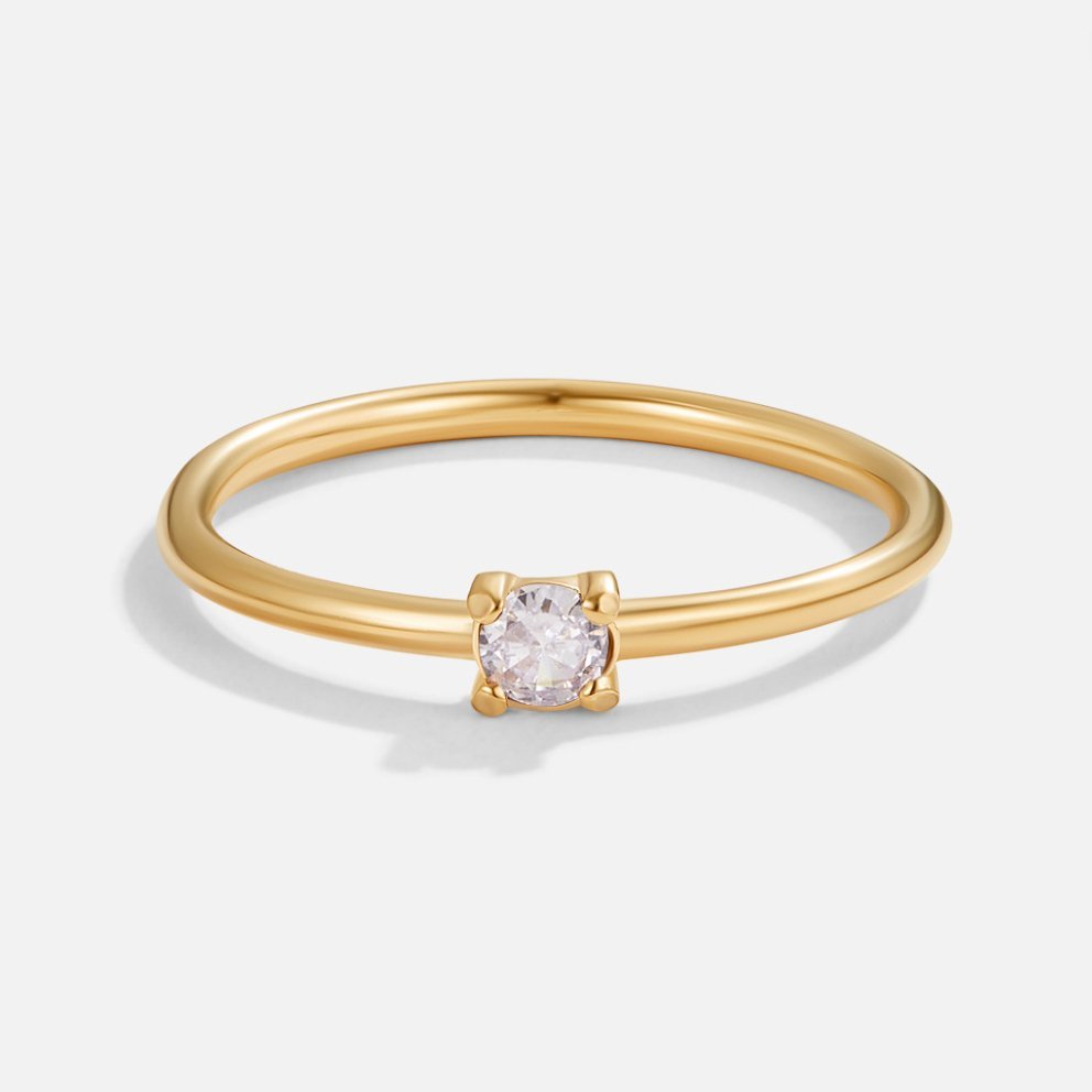 Anillos de oro de 18 quilates con piedra de nacimiento - vittoria stile