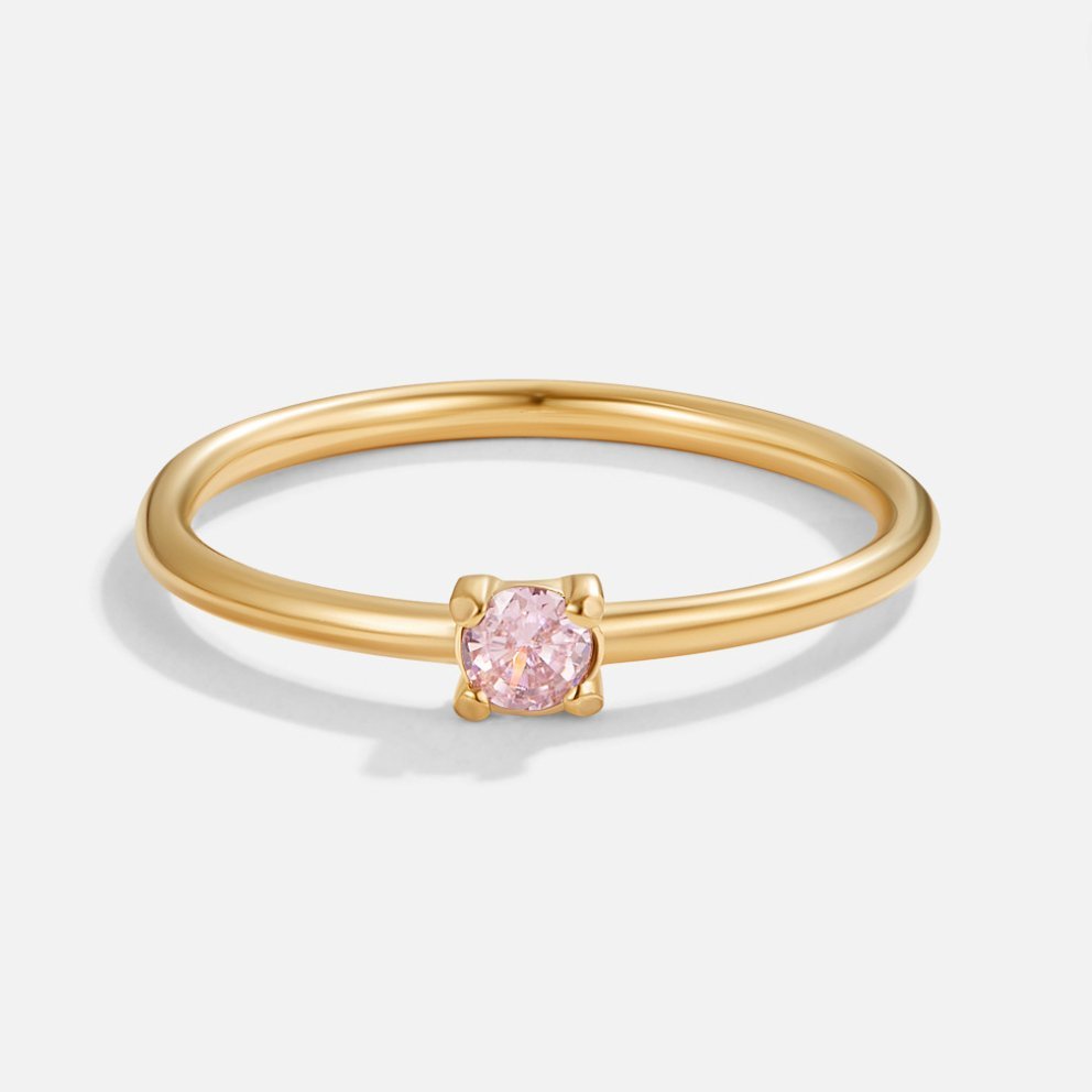 Anillos de oro de 18 quilates con piedra de nacimiento - vittoria stile