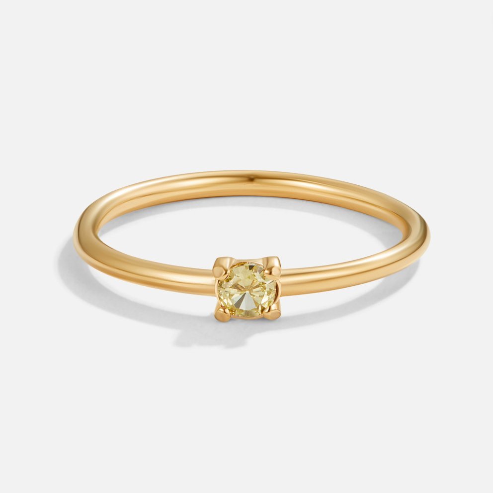 Anillos de oro de 18 quilates con piedra de nacimiento - vittoria stile