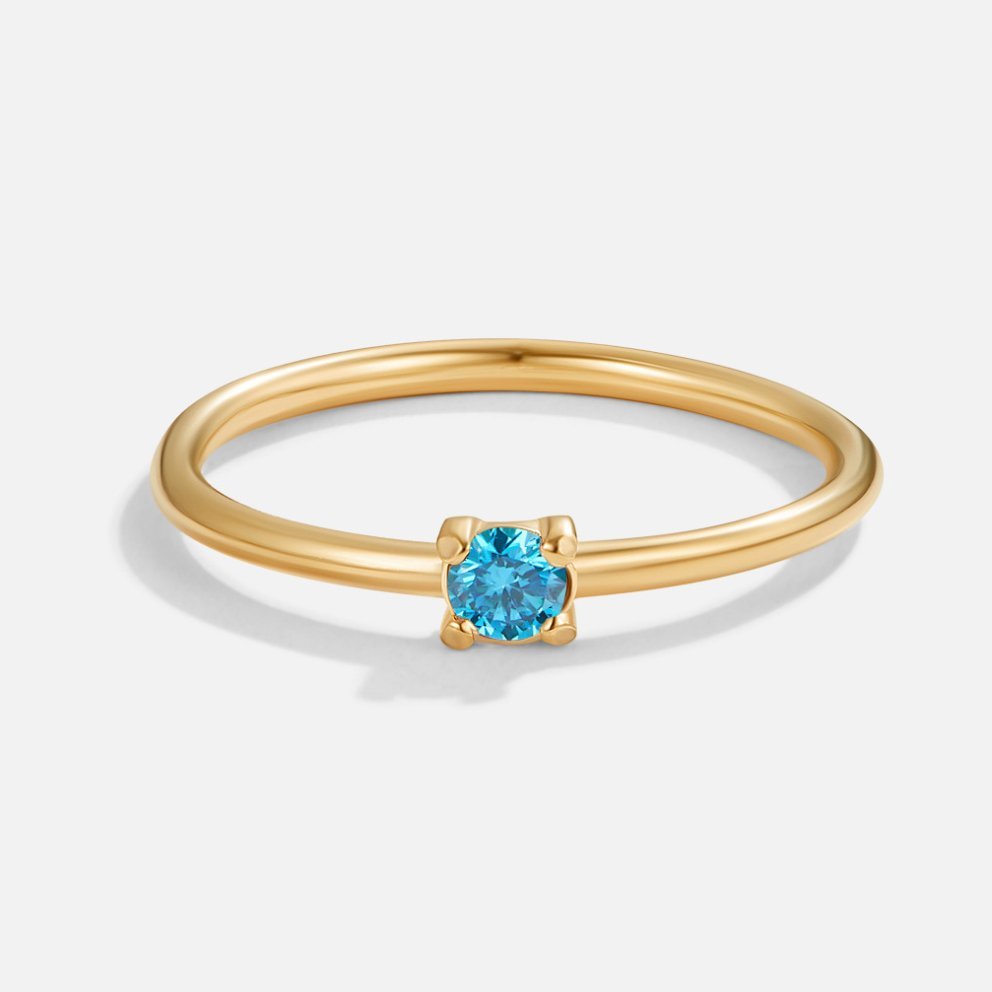 Anillos de oro de 18 quilates con piedra de nacimiento - vittoria stile