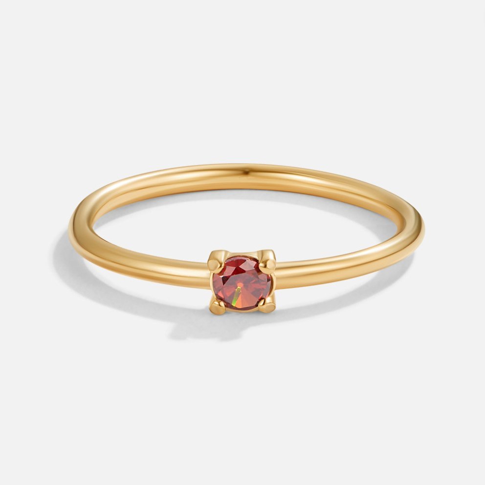 Anillos de oro de 18 quilates con piedra de nacimiento - vittoria stile