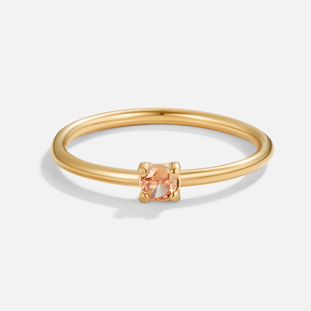 Anillos de oro de 18 quilates con piedra de nacimiento - vittoria stile