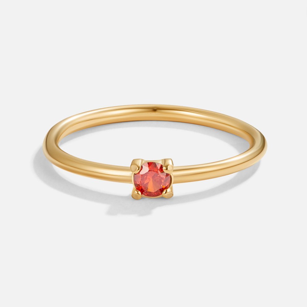 Anillos de oro de 18 quilates con piedra de nacimiento - vittoria stile