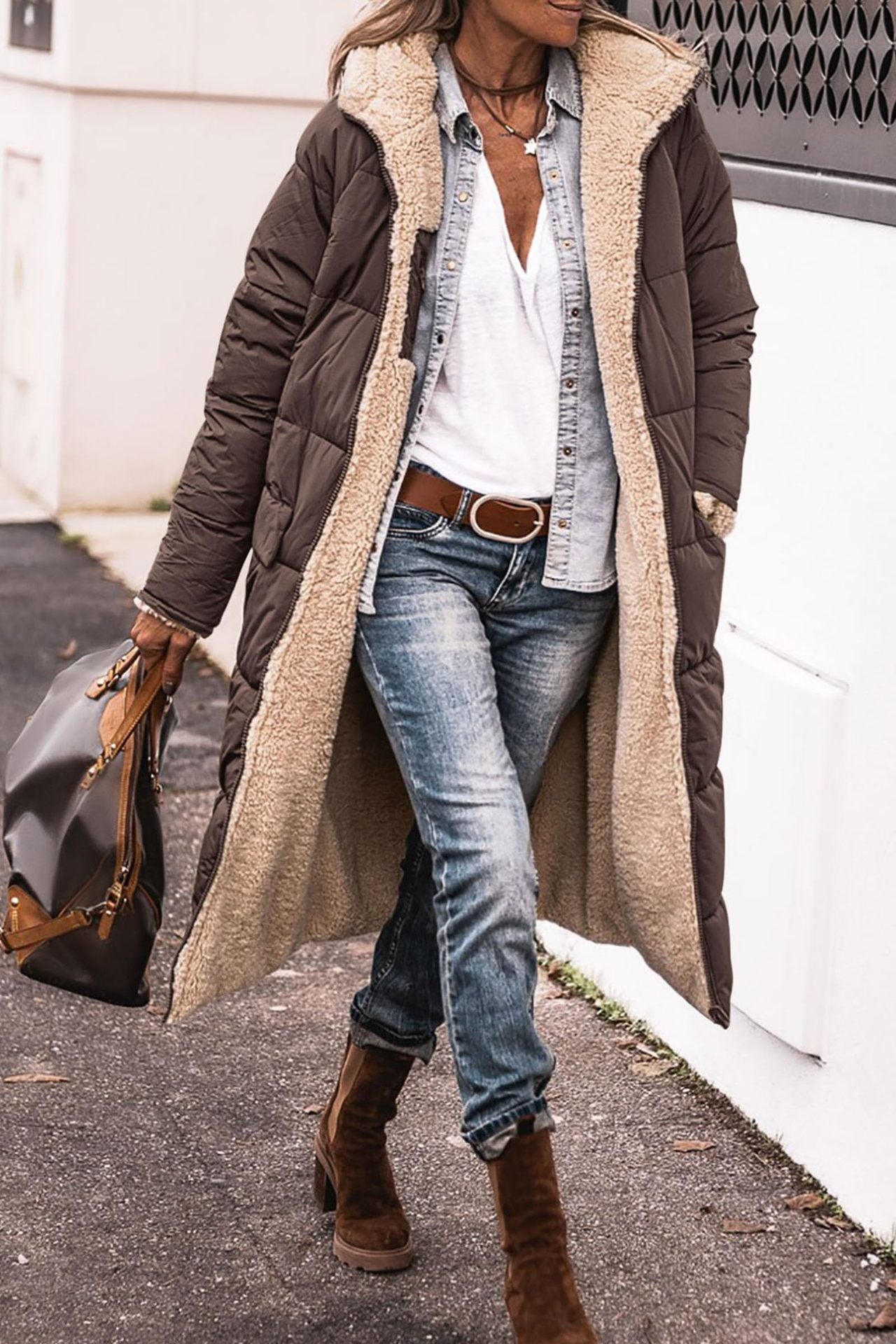 Ariella | Abrigo Sherpa Largo - vittoria stile