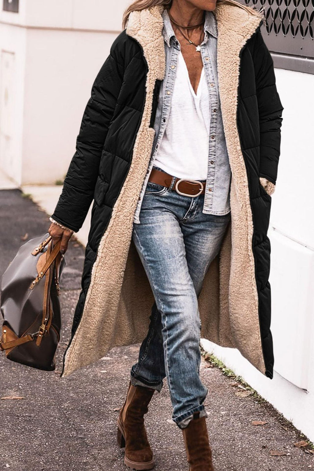 Ariella | Abrigo Sherpa Largo - vittoria stile