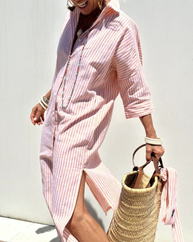 ARIELLA| Camisa Elegante con Rayas - vittoria stile