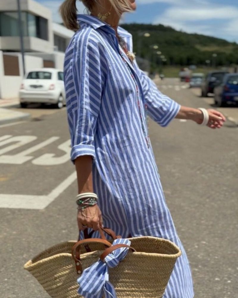 ARIELLA| Camisa Elegante con Rayas - vittoria stile
