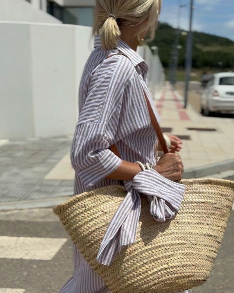 ARIELLA| Camisa Elegante con Rayas - vittoria stile