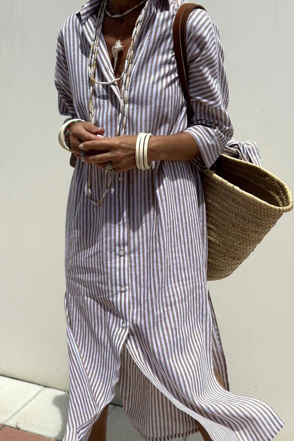 ARIELLA| Camisa Elegante con Rayas - vittoria stile